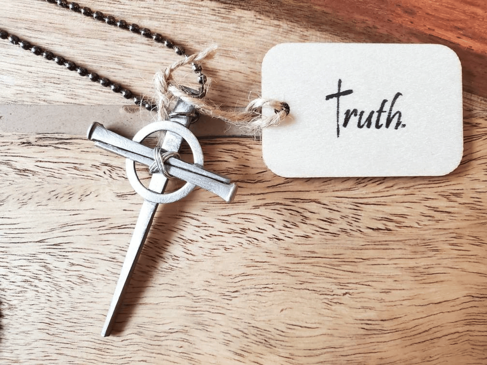 Medium Celtic (Fine Finished) - Hand Forged 3 Nail - Handmade Cross Necklace