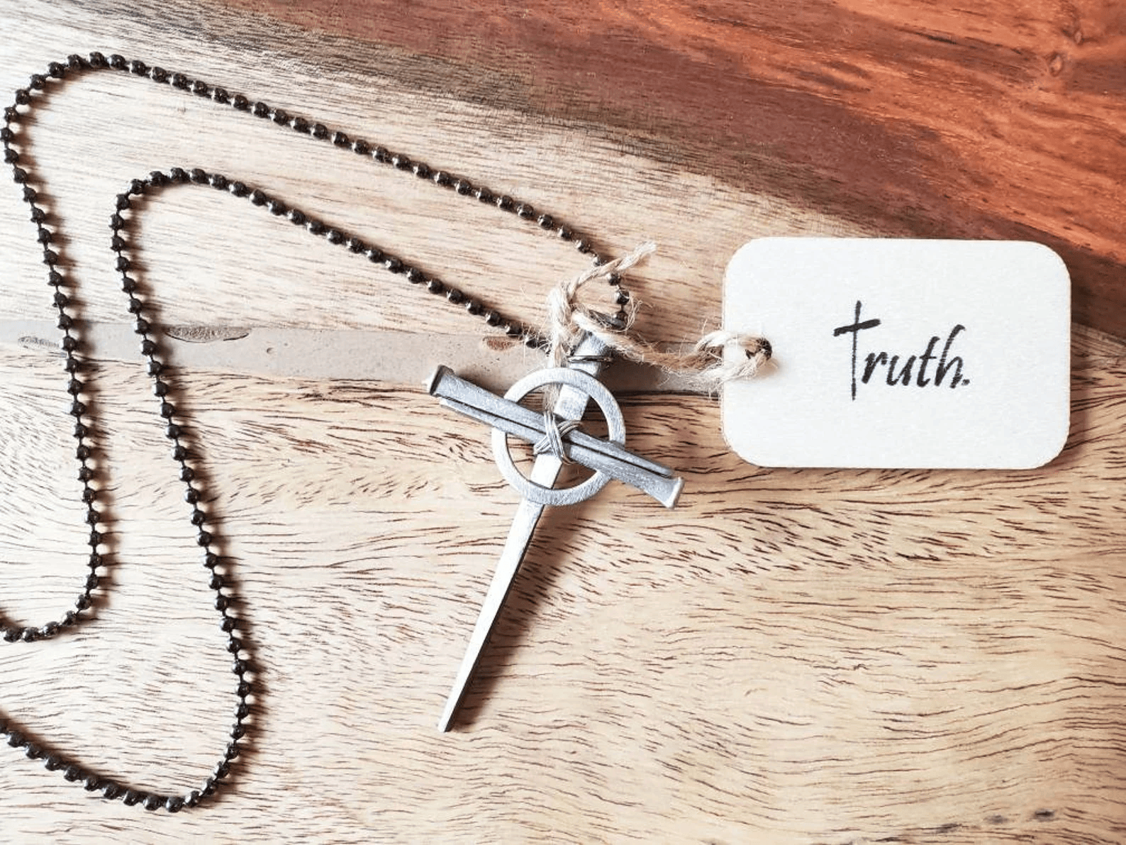 Medium Celtic (Fine Finished) - Hand Forged 3 Nail - Handmade Cross Necklace